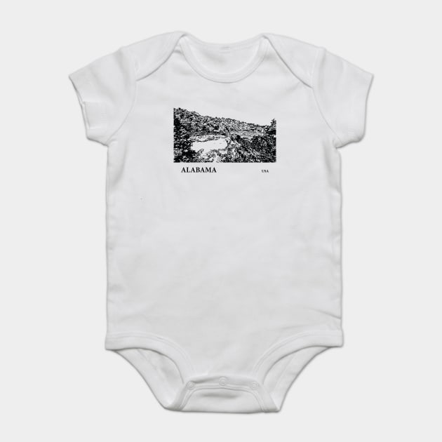 Alabama USA Baby Bodysuit by Lakeric